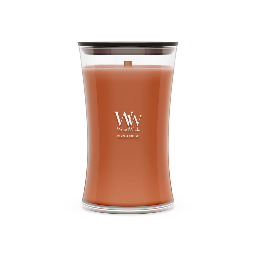 WoodWick Tonka & Almond Milk Scented Candle, Crackling Wick, 9.7oz