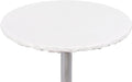 Yourtablecloth Heavy Duty Vinyl Round Fitted Tablecloth (Table Cover) with Flannel Backing Vibrant Colors Elasticized Tablecloth Great for Indoor and Outdoor Dining and Playing Cards 36” White