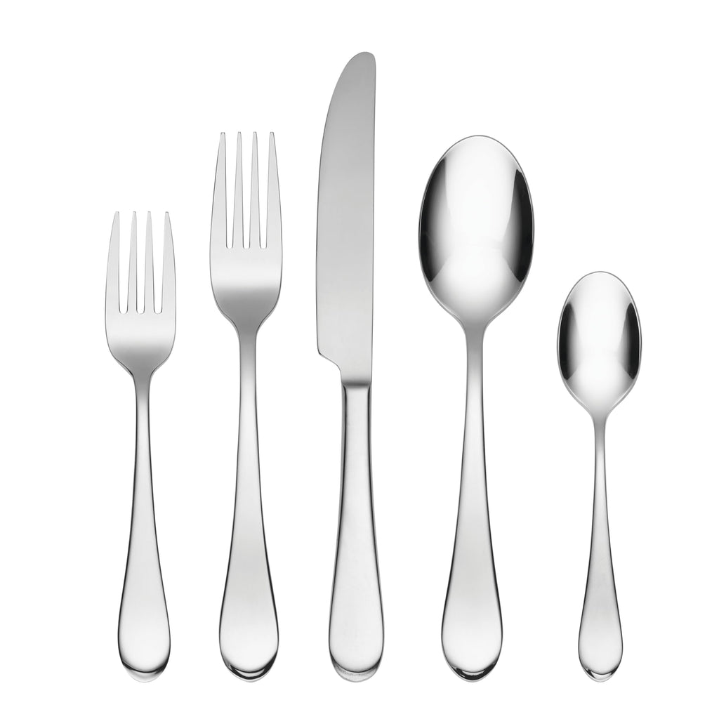 Oneida Icarus Satin 45-Piece 18/0 Silverware Set for 8, Flatware
