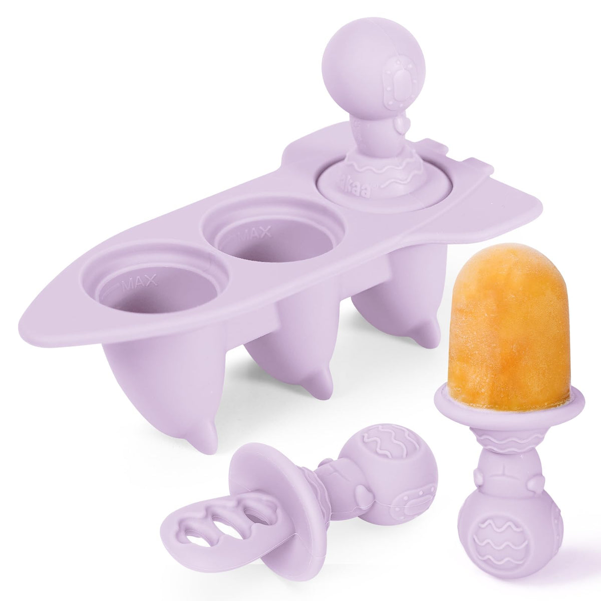haakaa Baby Popsicle Molds for Breast milk Pops, 6 Month+, Lavender