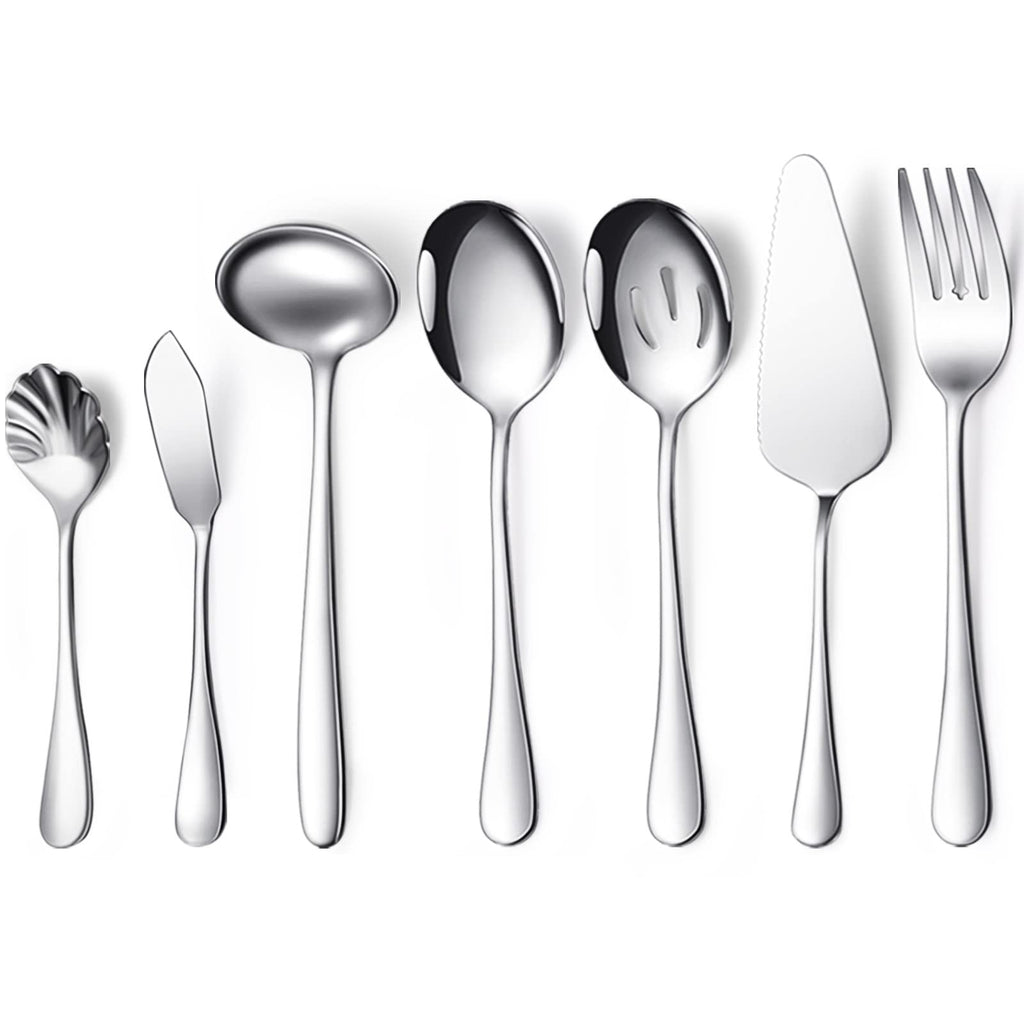 Patelai Serving Utensils Set, Black, 10 Pieces