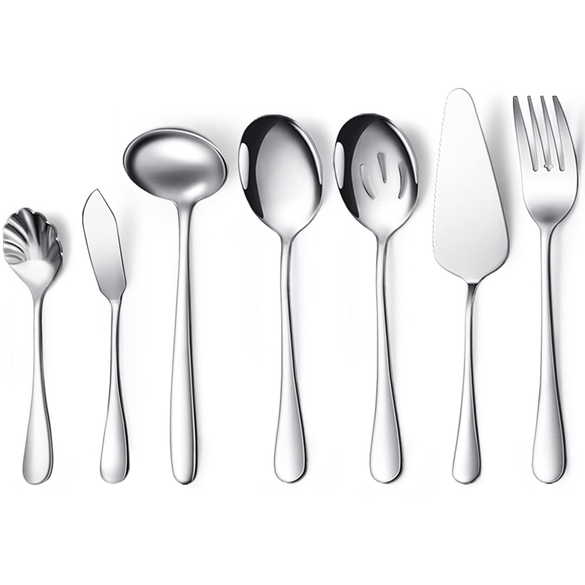 Patelai Serving Utensils Set, Black, 10 Pieces