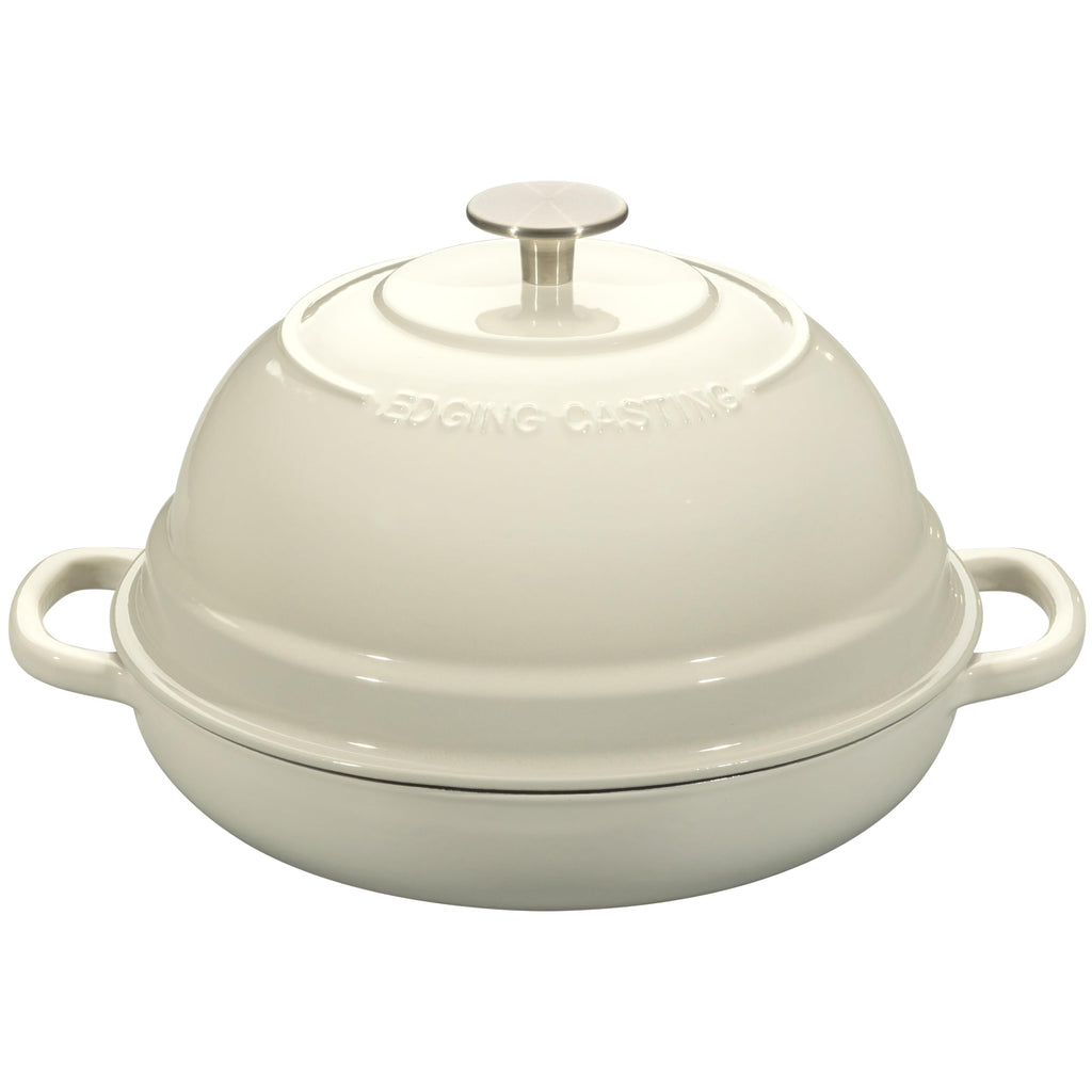 EDGING CASTING Enameled Cast Iron Dutch Oven Pot with Lid, Round Bread Oven for Homemade Sourdough Bread Baking, 6 Quart, Pistachio Green