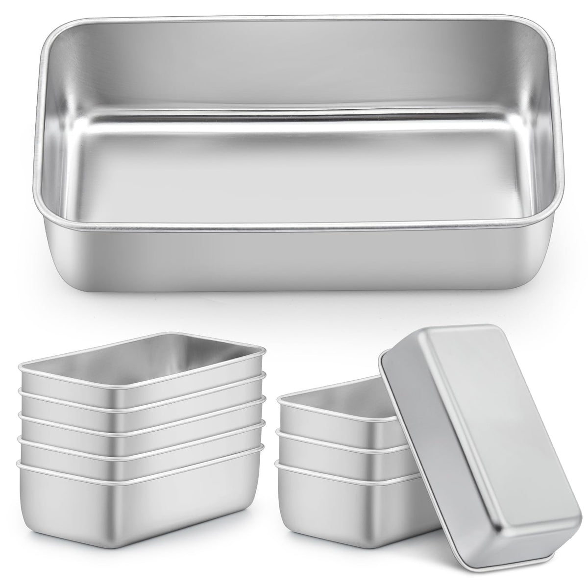 LIANYU Bread Loaf Pans Set of 4, 1 Large (12x5 Inch) & 3 Medium (9x5 Inch)