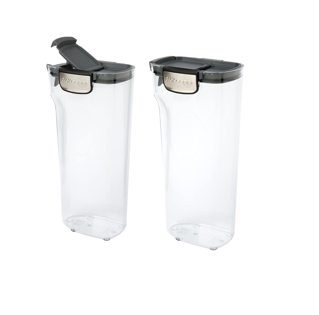 Progressive International ProKeeper+ Clear Plastic Airtight Food Baker's Kitchen Storage Organization Container Canister Set with Magnetic Accessories, 2- Piece Set (Specialty Sugar 1.5-Quart)