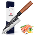 KEEMAKE Deba Knife 6 inch, Double Bevel Japanese 440C Stainless Steel