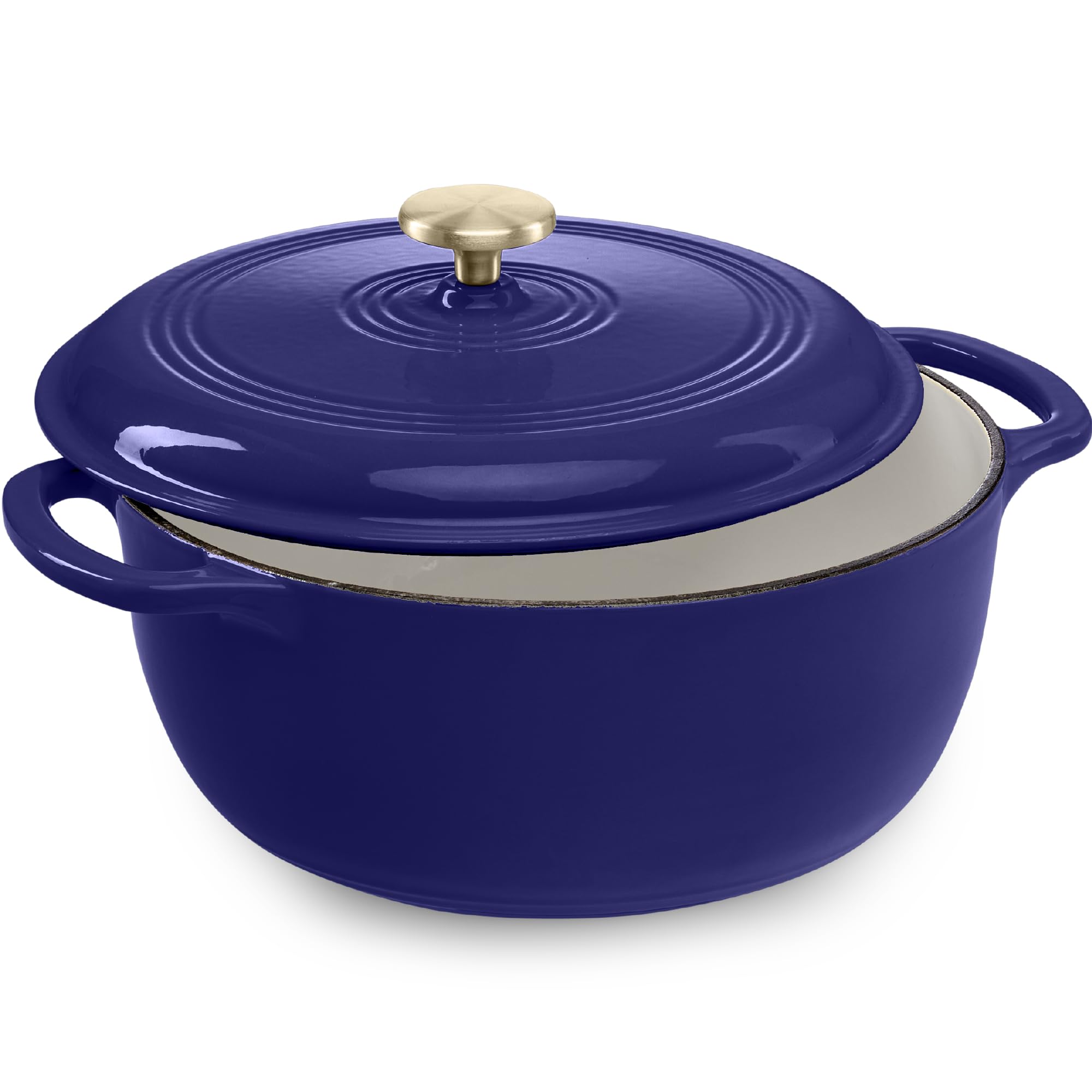 Best Choice Products 7.5 Quart Enamel Cast-Iron Round Dutch Oven, Family Style Heavy-Duty Pre-Seasoned Cookware for Home, Kitchen, Dining Room, Oven Safe w/Lid