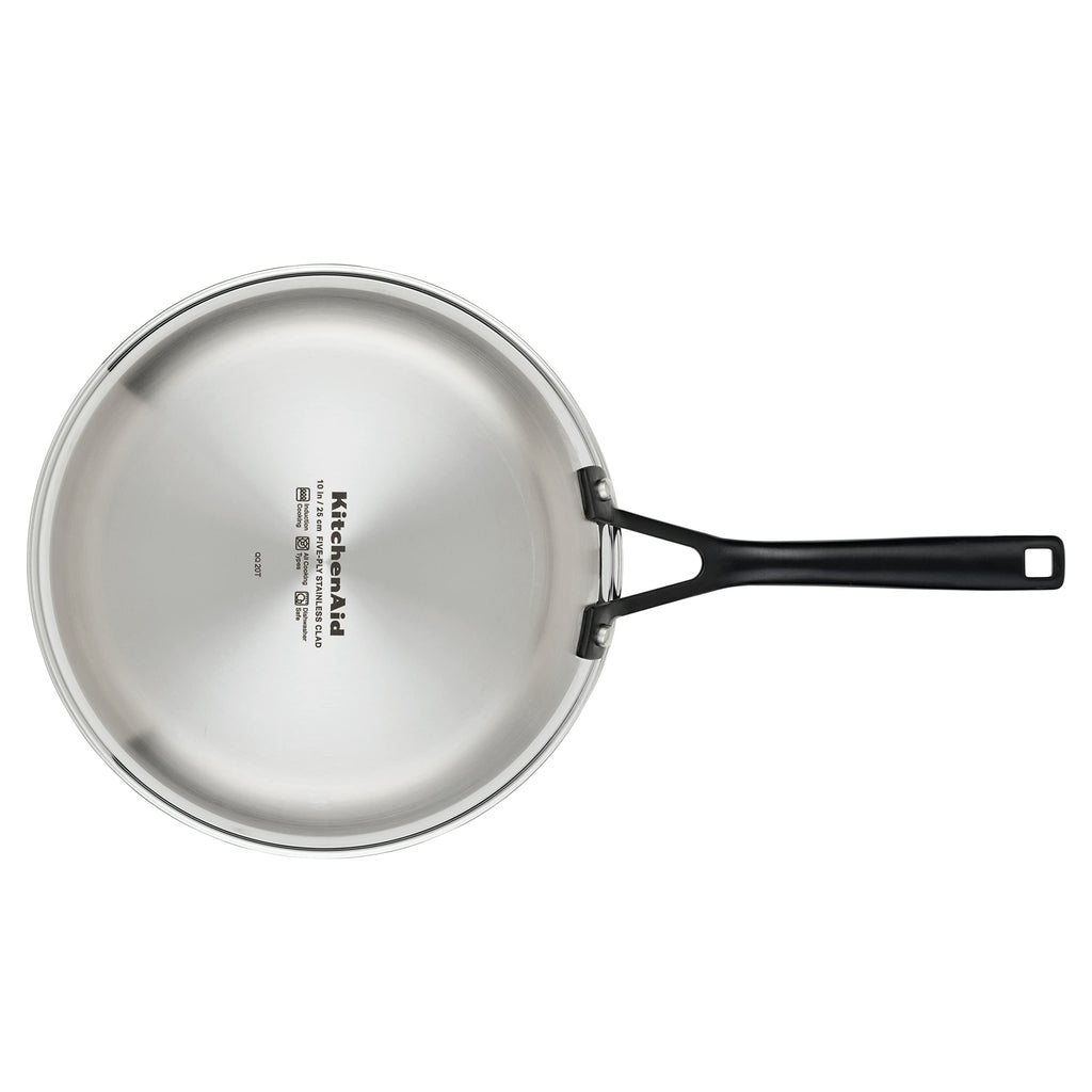 KitchenAid 5-Ply Clad Stainless Steel Induction Frying Pan Set, 2-Piece, Polished Stainless Steel