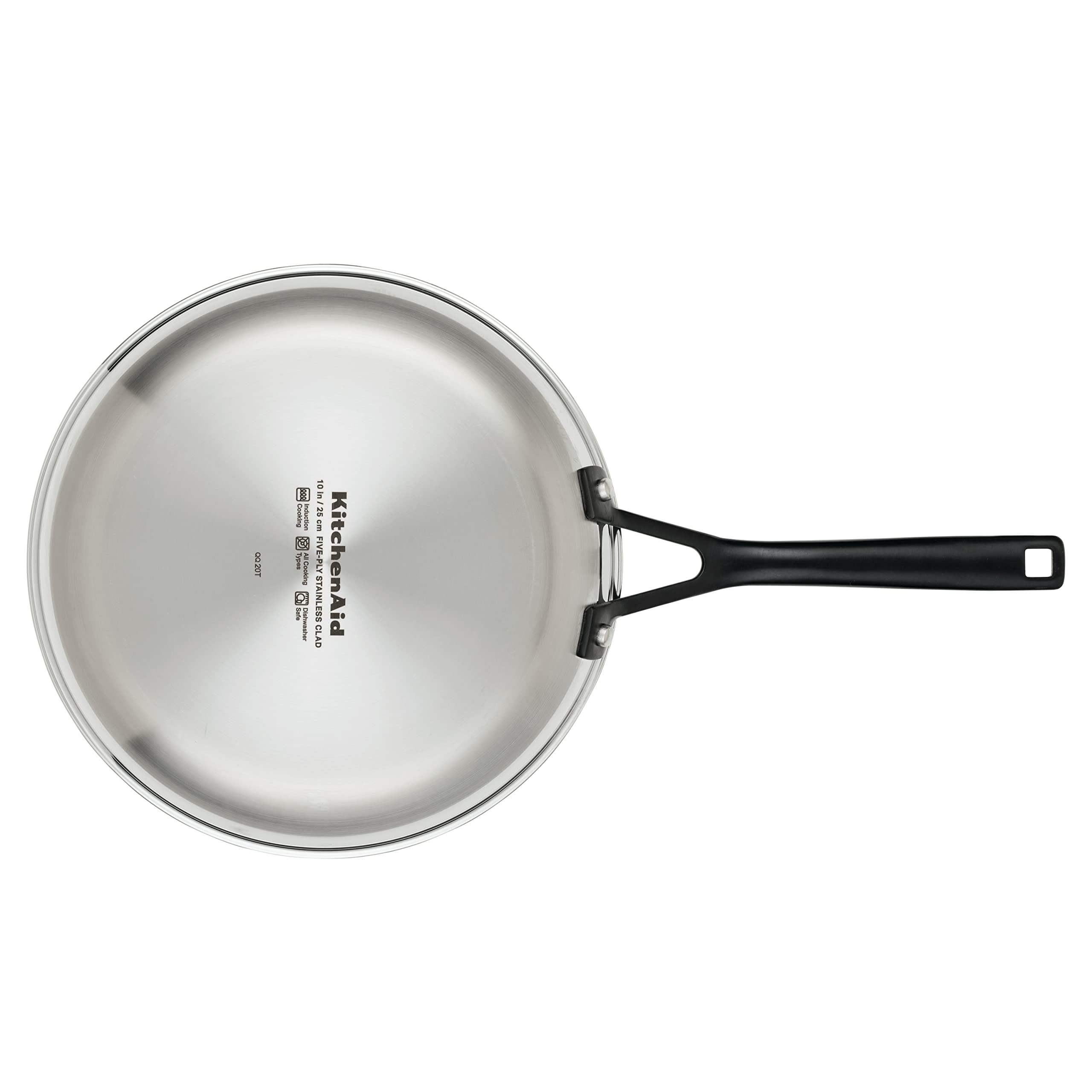 KitchenAid 5-Ply Clad Stainless Steel Induction Frying Pan Set, 2-Piece, Polished Stainless Steel