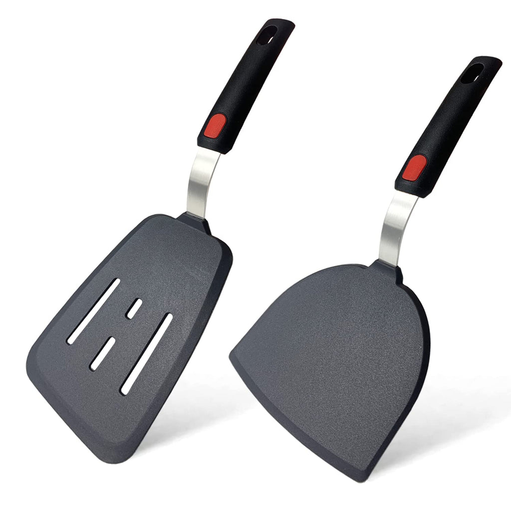 Tenta tenta kitchen Silicone Fish Spatula Turner Wide Pancake Spatulas for Nonstick Cookware Pans Omelette Egg Spatula 600°F Heat-Resistant Kitchen Silicone Utensils