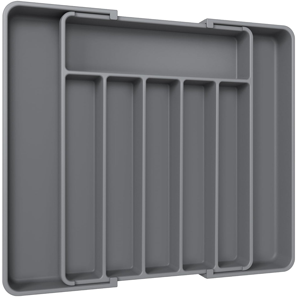 Aujen Silverware Drawer Organizer, Adjustable Utensil Cutlery Tray