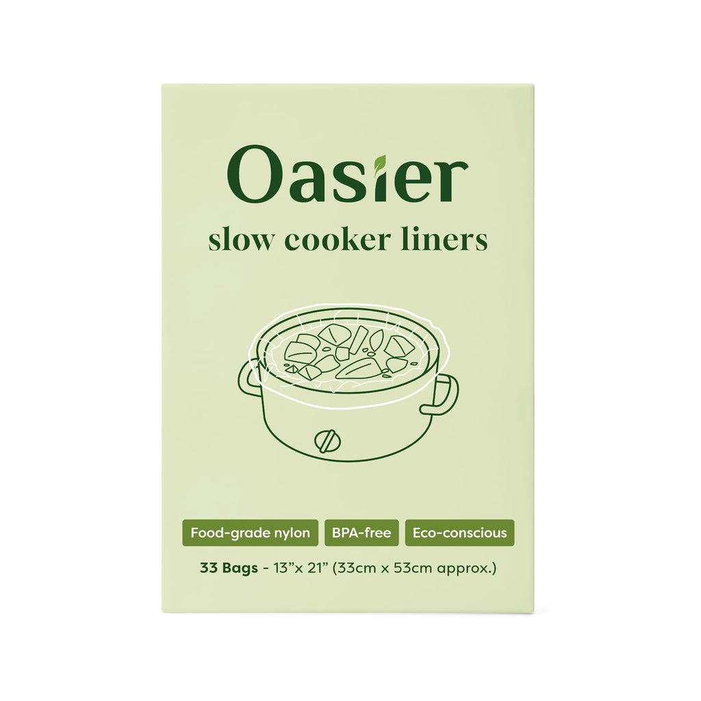 Oasier Slow Cooker Liners, Disposable Oval Large Size 33 Count