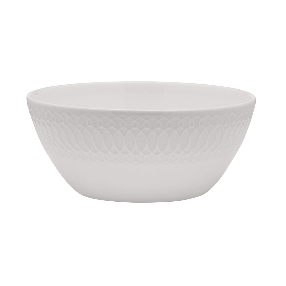 Mikasa Levi 40 Piece Bone China Dinnerware Set, Embossed Plates Bowls, Chip-Resistant, Lightweight, Elegant and Durable, Service for 8, White