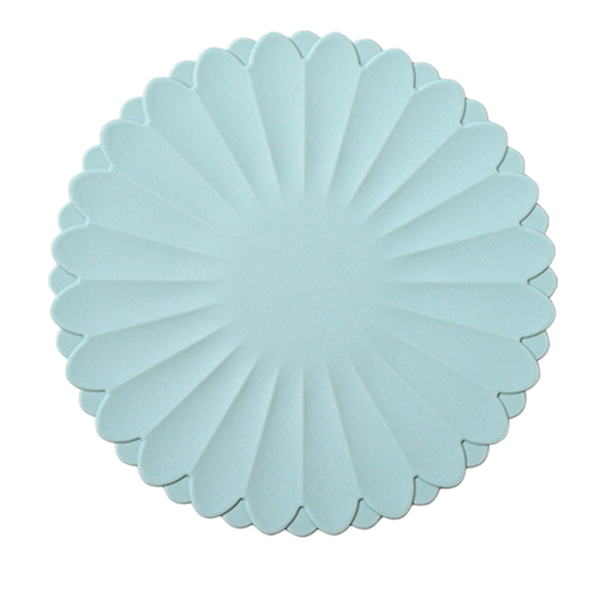 Heat-Resistant Silicone Trivet Mats, Non-Slip Hot Plate Holder for Kitchen Countertops & Dining Table, Reusable Pot Holder Pad with Secure Grip, Dishwasher Safe (Sea Sky Blue, Diameter: 18cm/7.09")