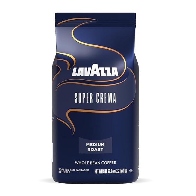 Lavazza Italian "Super Crema" Espresso Whole Bean Value Pack (3 x 2.2 lb bags)