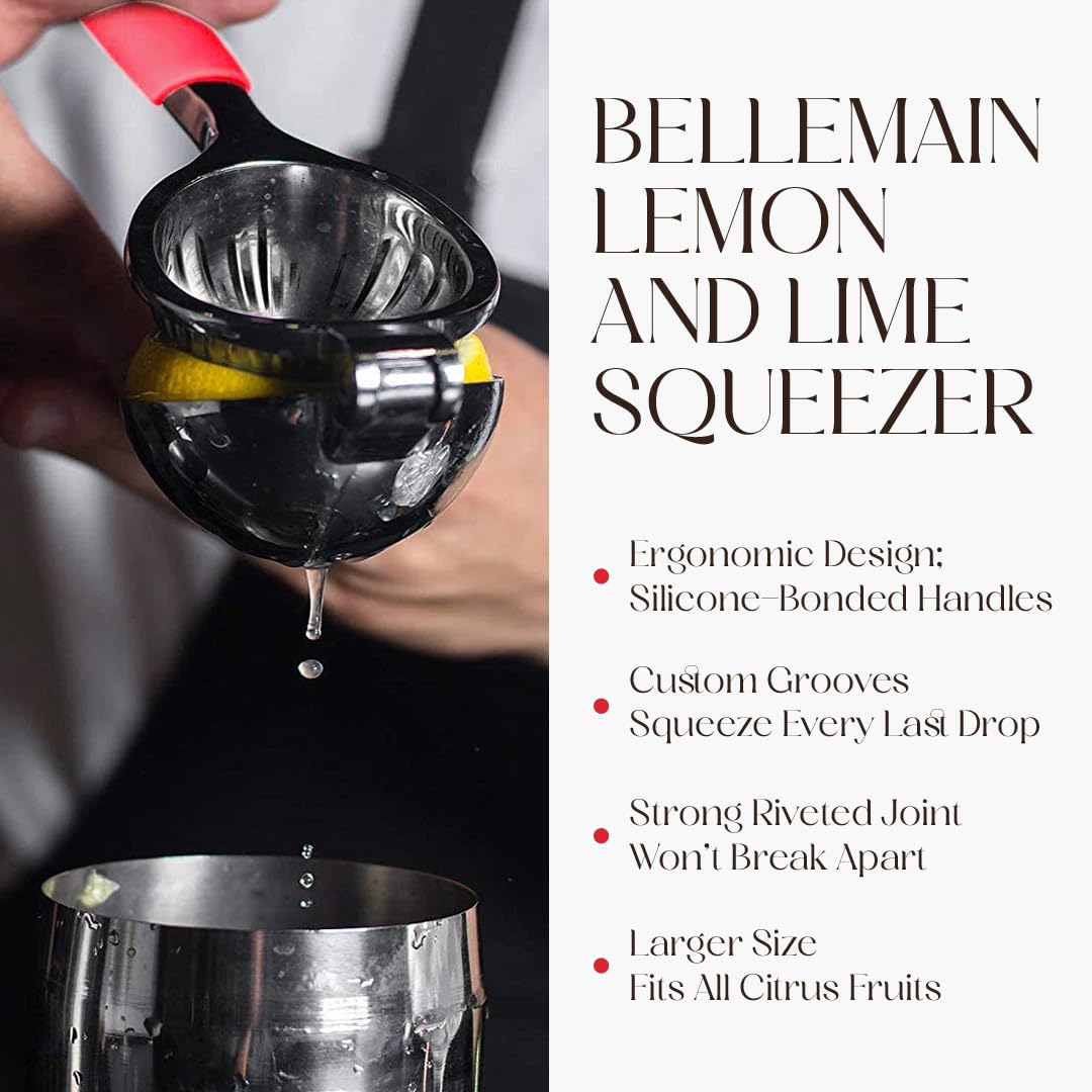 Bellemain Metal Lemon Squeezer, Stainless Steel Citrus Juicer,cranberry