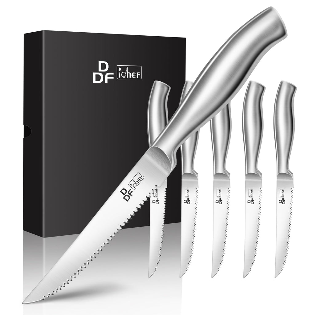 DDF iohEF Nakiri Kitchen Knife, Chef's Knife In Japanese Stainless Steel Professional Cooking Knives, Non-slip Ultra Sharp Knife with Ergonomic Handle