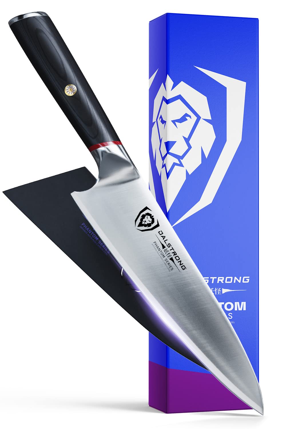 Dalstrong Chef Knife - 8 inch - Phantom Series - Japanese High-Carbon AUS8 Steel Kitchen Knife - Pakkawood Handle - Cooking Knife - Razor Sharp Chef's Knife - Sheath Included