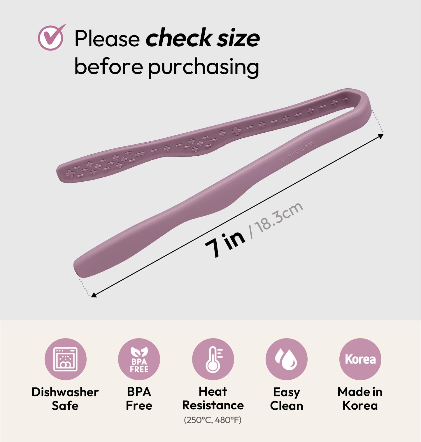 Carrotez Mini Silicone Toaster Tongs, 7 inches, 1 Pack, Pink