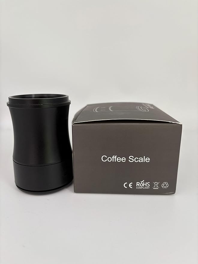 EVERANGE Digital Coffee Scale with Timer - Rechargeable Espresso Scale Precise Pour Over & Drip Coffee Scale, LED Display, Includes Dosing Cup, Black