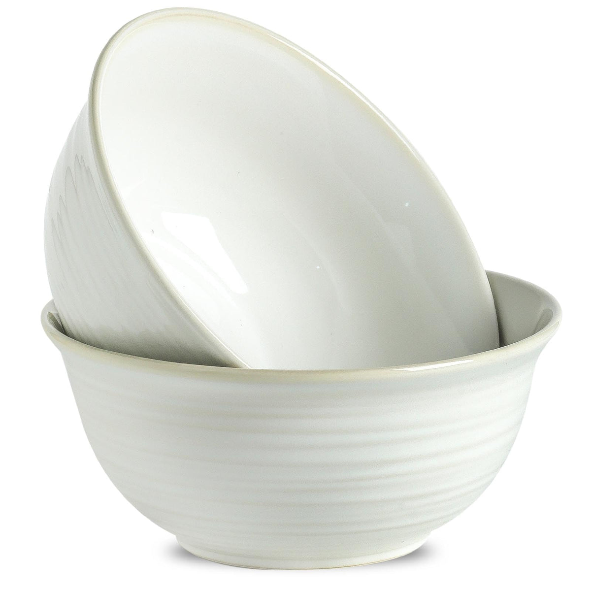 HASENSE Soup Bowls for Kitchen, 40 Ounce Large Cereal Bowls, 7 Inch Ceramic Serving Bowls for Salad Pasta Soup Popcorn, Dishwasher & Microwave Safe, Set of 4(Blue)