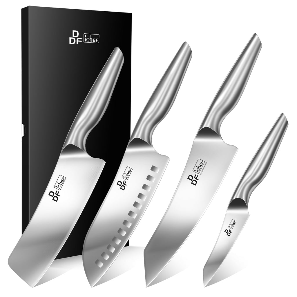 DDF iohEF Nakiri Kitchen Knife, Chef's Knife In Japanese Stainless Steel Professional Cooking Knives, Non-slip Ultra Sharp Knife with Ergonomic Handle