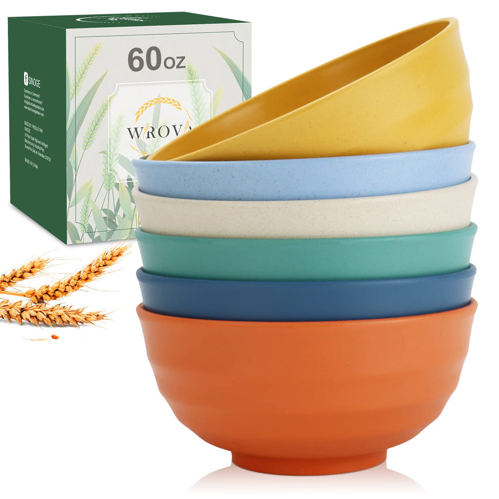 Wrova wheat straw small bowls 10oz set of 8 - Unbreakable Dessert Bowls for kids - Mini Bowl Sets for Ice Cream,Snack and Fruits - Microwave & Dishwasher Safe Appetizer Bowls (Deep Grey)