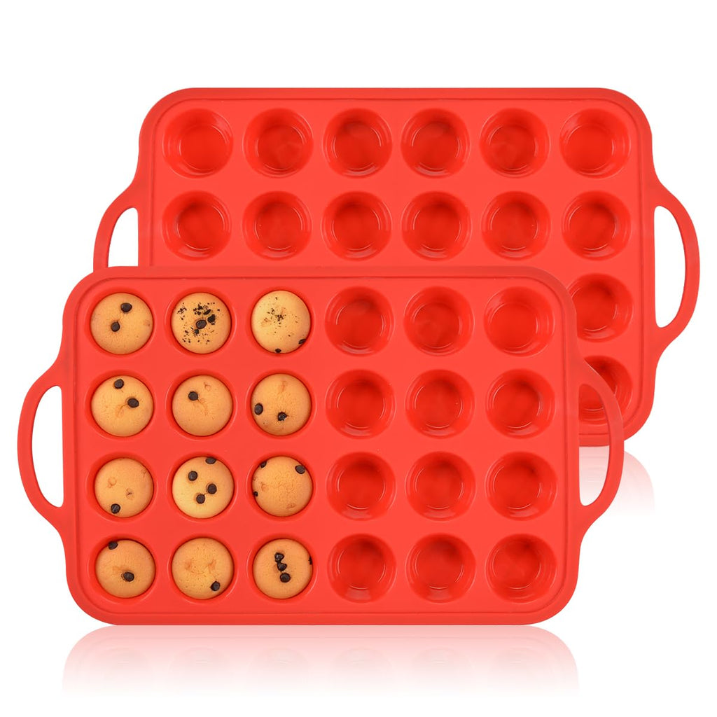 12 Cups Silicone Muffin Pans for Baking Cupcake Pan Nonstick Silicone Molds