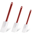 Silicone High Heat Spatula Set, 3pc (9.5/14/16Inches) - Commercial Rubber Spatula for Cooking