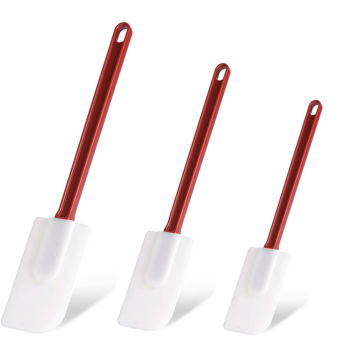 Silicone High Heat Spatula Set, 3pc (9.5/14/16Inches) - Commercial Rubber Spatula for Cooking