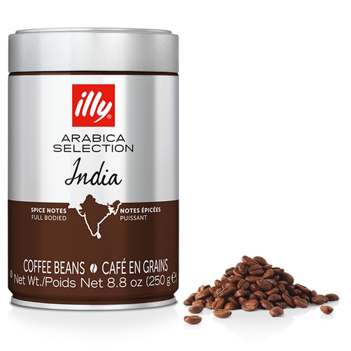 Illy Intenso Whole Bean Coffee, Dark Roast, Intense, Robust And Full Flavored With Notes Of Deep Cocoa, 100% Arabica Coffee, No Preservatives, 8.8 Ounce (Pack Of 1)