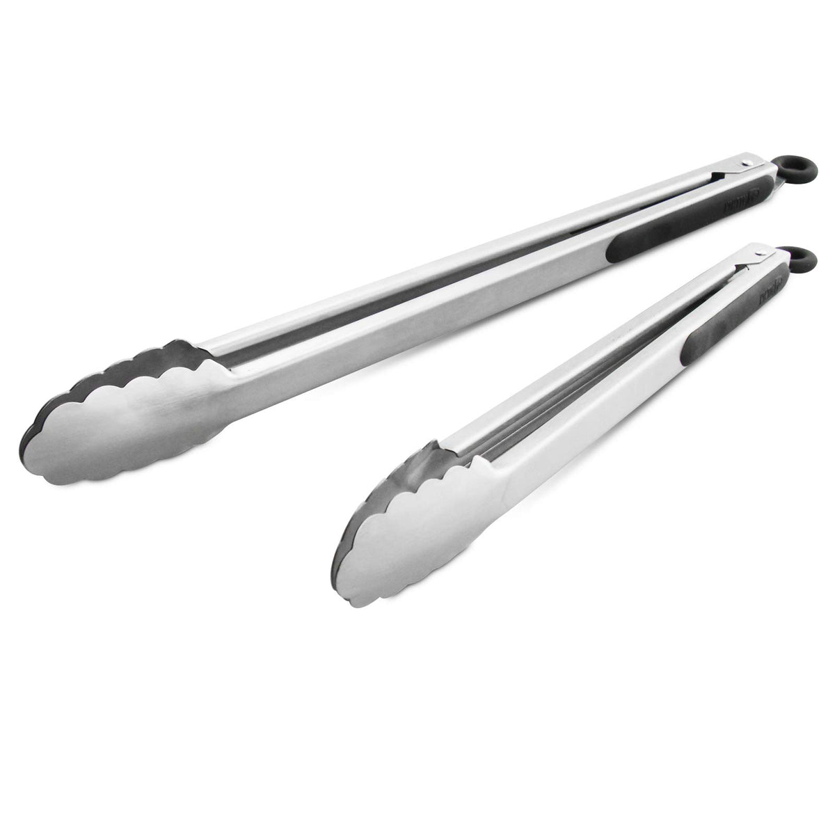 304 Stainless Steel Kitchen Cooking Tongs, 14 & 16", Set of 2, Aqua Sky
