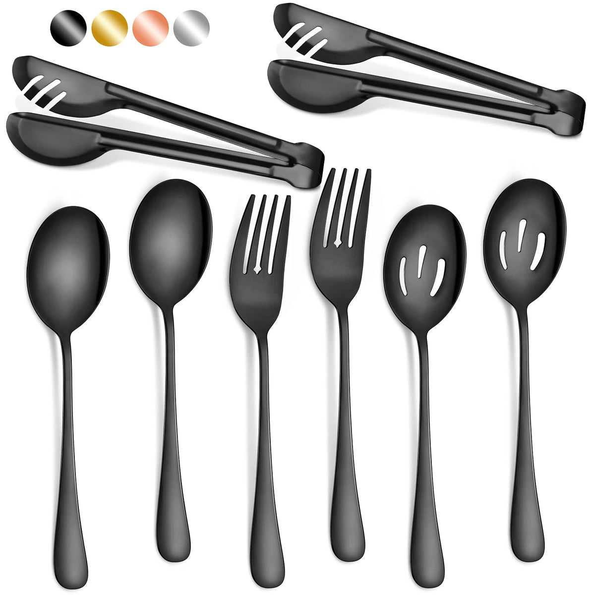 Patelai 15 Pieces Gold Serving Utensil Set, Stainless Steel Buffet