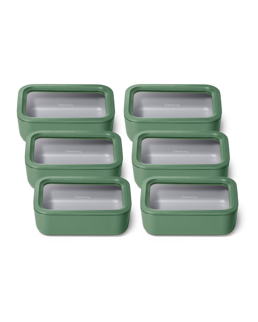 Caraway 6-Piece Glass Food Storage Container Set