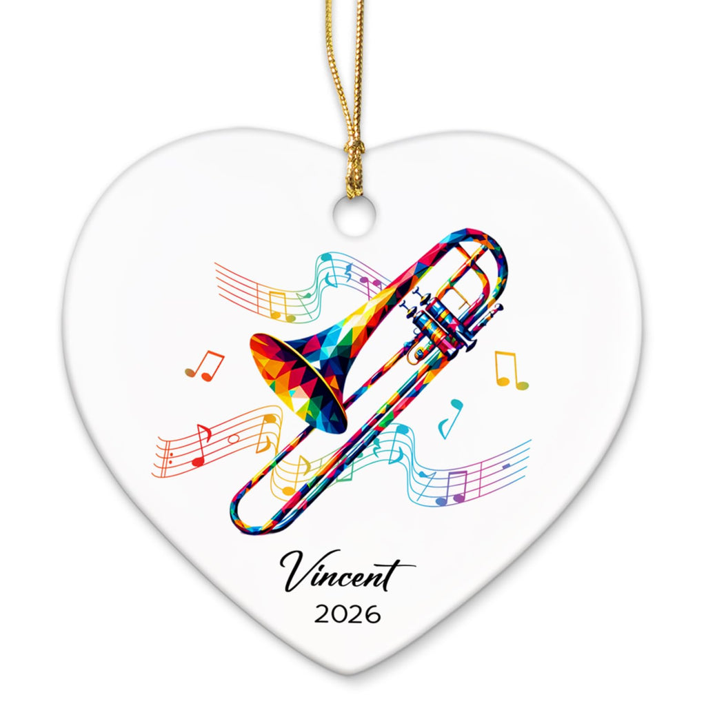 French Horn Ceramic Ornaments, Customized Name & Year French Horn Player Christmas Ornament Gifts, Musical Instrument Ornaments Xmas Tree, Personalized Music Lovers Ceramic Ornament Decoration 2026