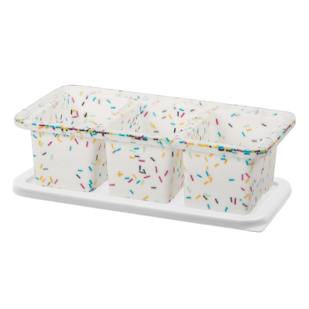 OGGI Prep & Portion Silicone Freezer Trays with Lid - Freezer Molds for Food, Ice Cube Tray, Food Prep Containers, Freezer Storage Containers, for Soup, Smoothie Cubes, Sauce, Broth, Leftovers - 1 Cup