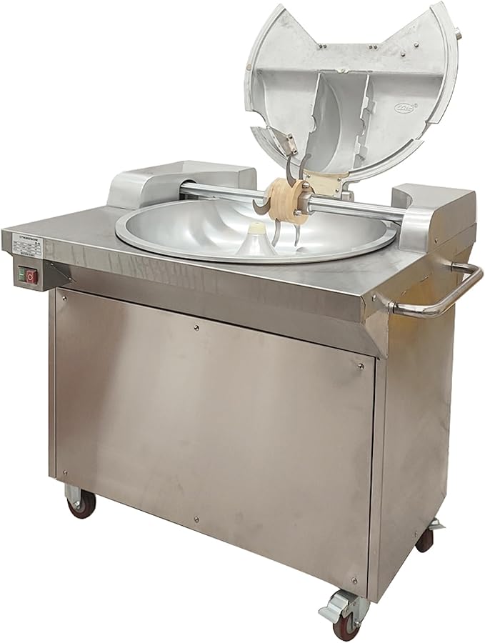 TECHTONGDA Commercial Food Processor Chopper for Meat and Vegetable, Electric Food Cutter Grinder Machine, 1500W Meat Bowl Chopper Machine with 24L Capacity for Restaurant