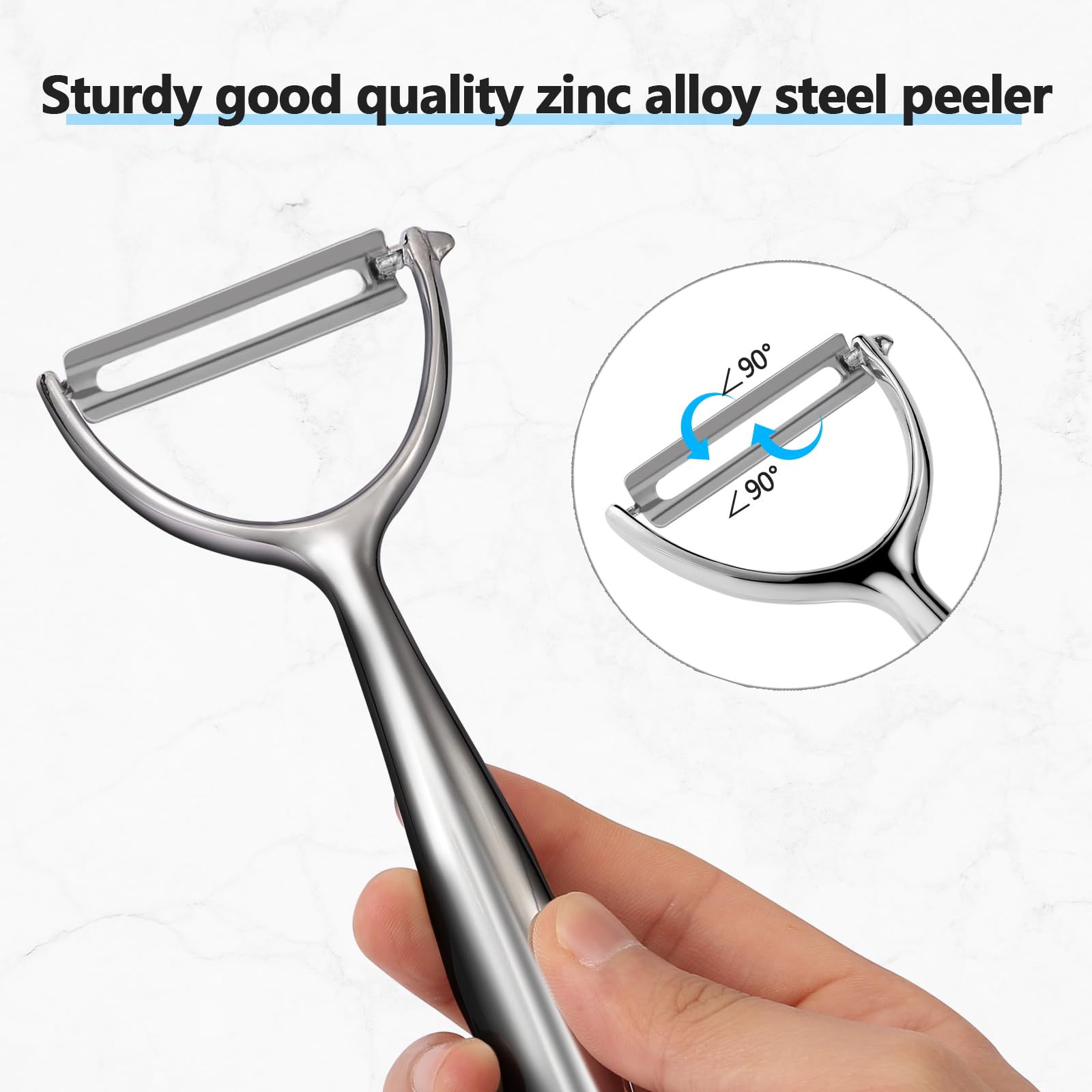 LIIGEMI Y Peeler, Sharp Blade for Potatoes & Cucumbers, Ergonomic Handle for Home Kitchen Use