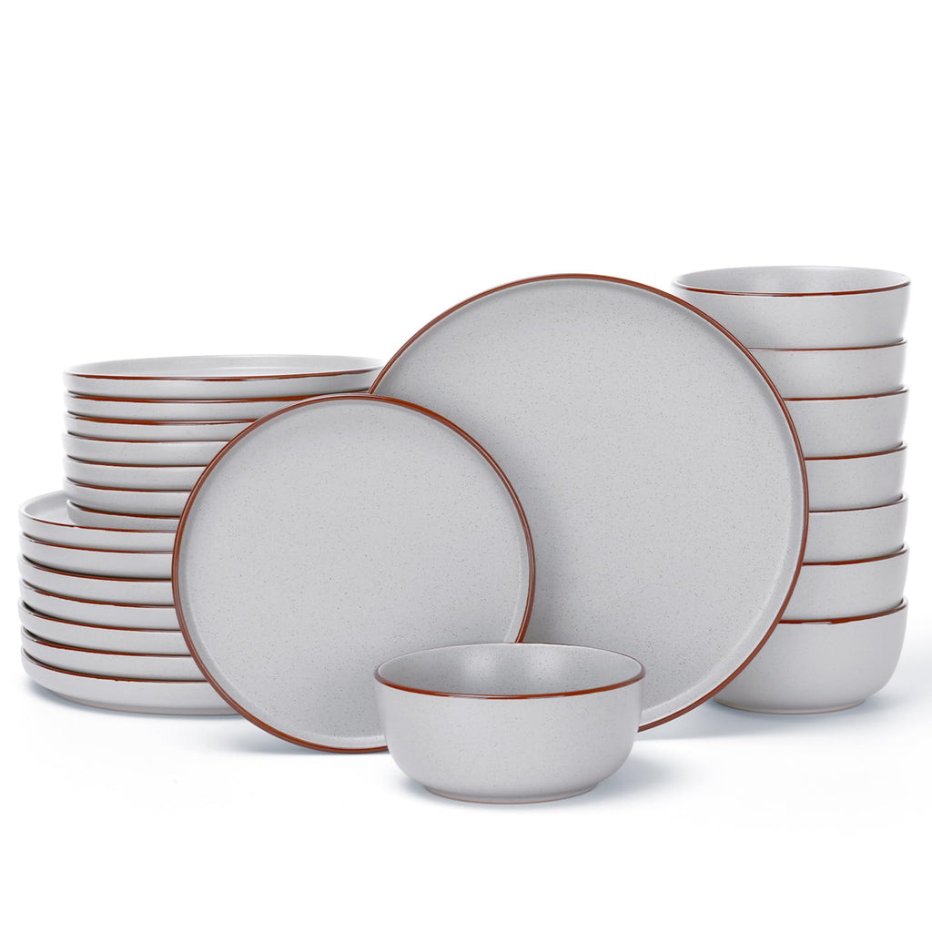 Famiware Mercury 12-Piece Stoneware Dinnerware Set, Multi-color