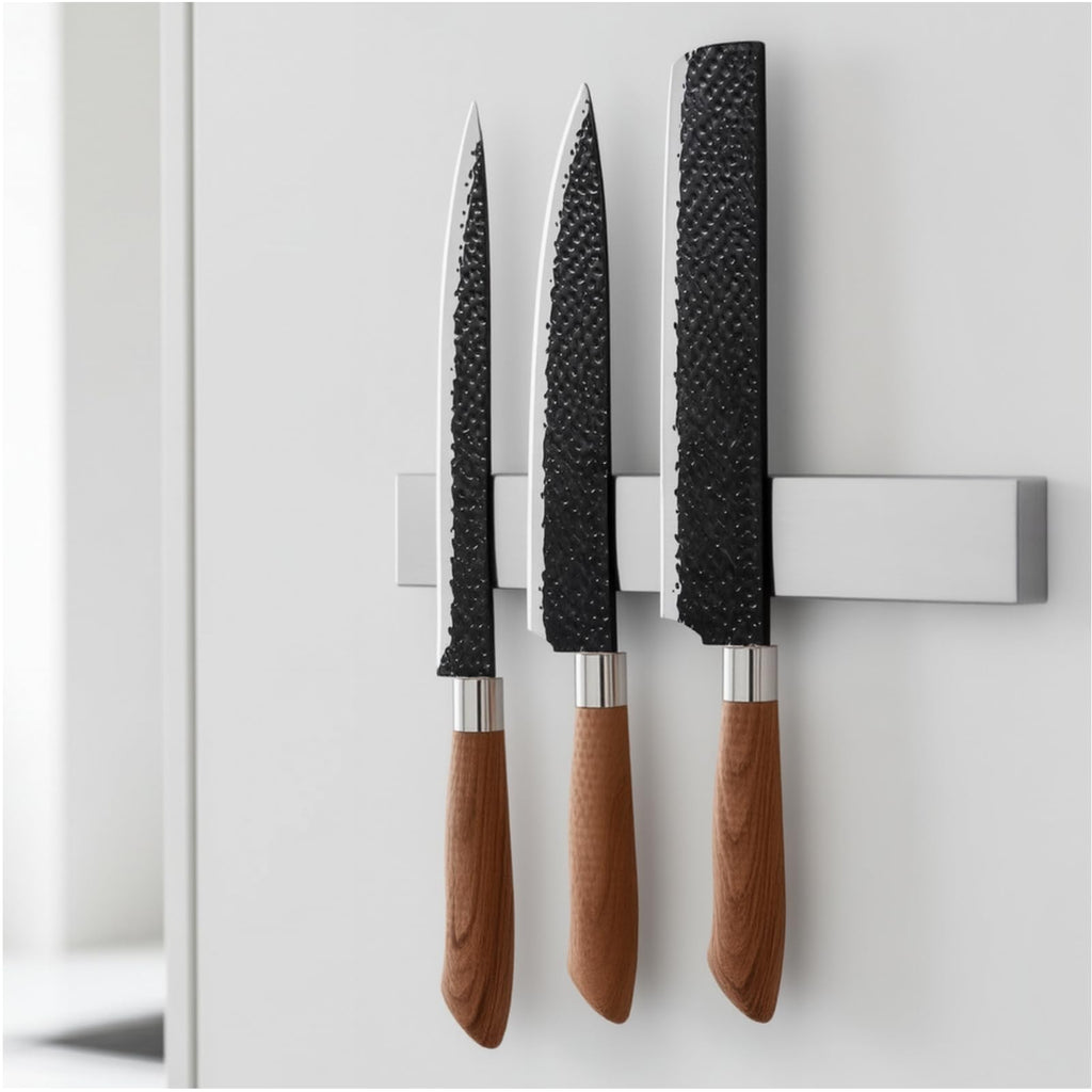 Enkrio 11.8 Inch Stainless Steel Knife Magnetic Strip with 3M Type, Silver