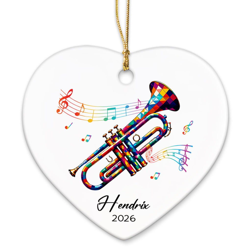French Horn Ceramic Ornaments, Customized Name & Year French Horn Player Christmas Ornament Gifts, Musical Instrument Ornaments Xmas Tree, Personalized Music Lovers Ceramic Ornament Decoration 2026
