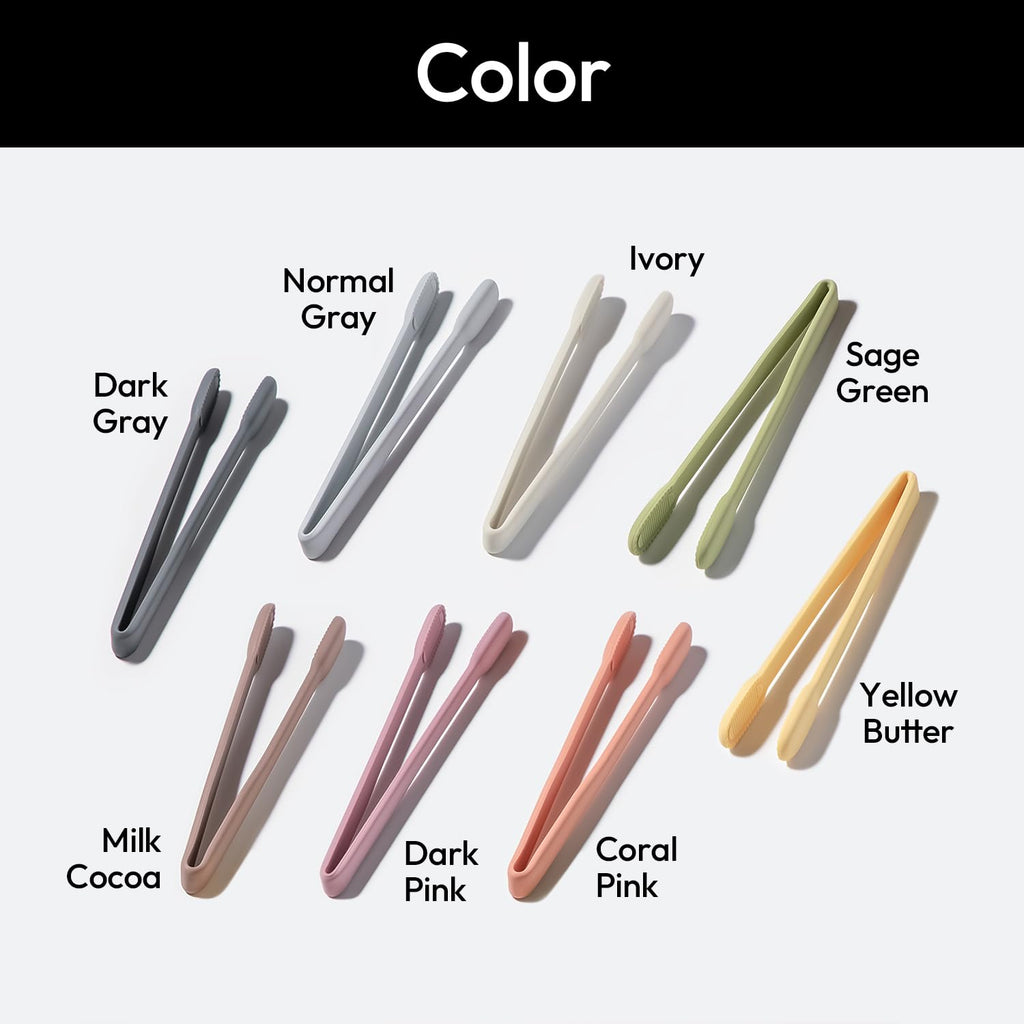 Carrotez Silicone Kitchen Tongs, Non-Scratch Serving Tongs, Yellow Butter