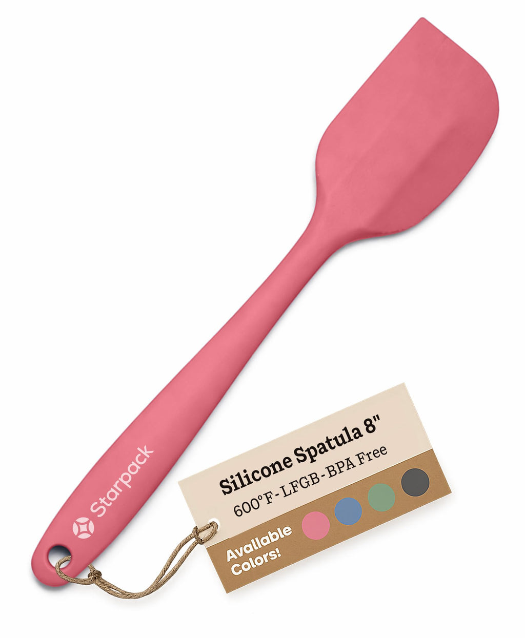 Starpack 'Scrape & Stir' Silicone Spatula (8.5 Inches) - Heat Resistant Spatula Set 600°F - Food Grade Kitchen Spatulas - Nonstick Baking and Cooking Spatula - LFGB Grade Rubber Spatula Set