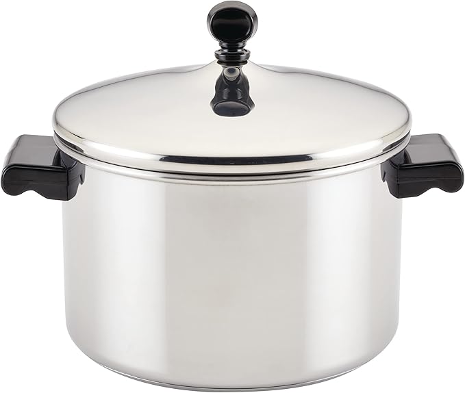 Farberware Classic Stainless Steel Stockpot with Lid, 6-Quart