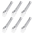 6PCS Serving Tongs, 7Inch Buffet Tongs, Stainless Steel Food Tong Small Serving Utensils for Cooking, Entertaining, Salad, Barbecue, Buffet, Toast and Steak by Sunenlyst