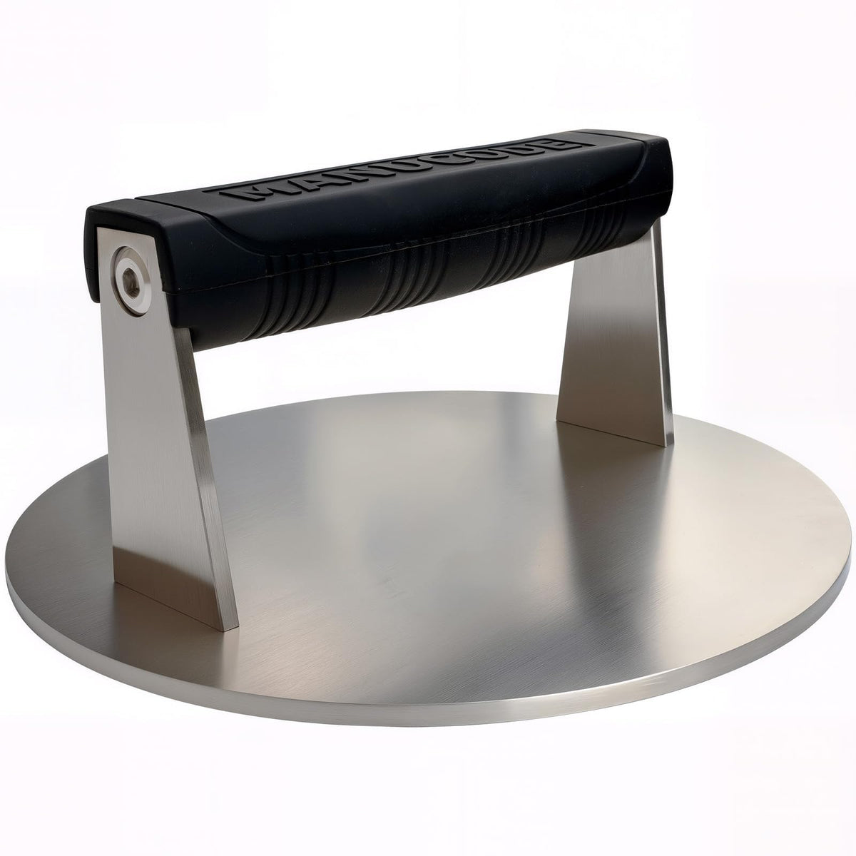 Manucode Smash Burger Press, Dishwasher Safe Stainless Steel, 8 in, 3.25 lb