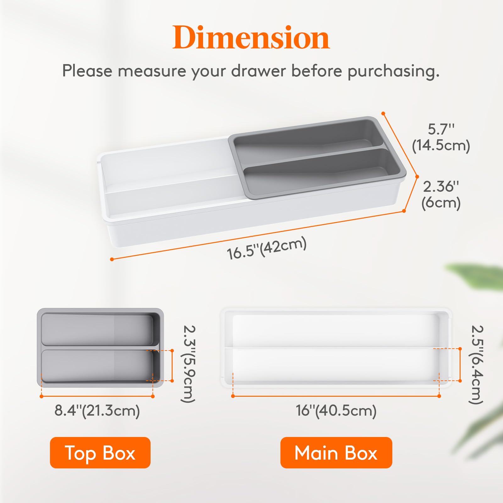 Lifewit Compact Silverware Organizer for Kitchen Drawer