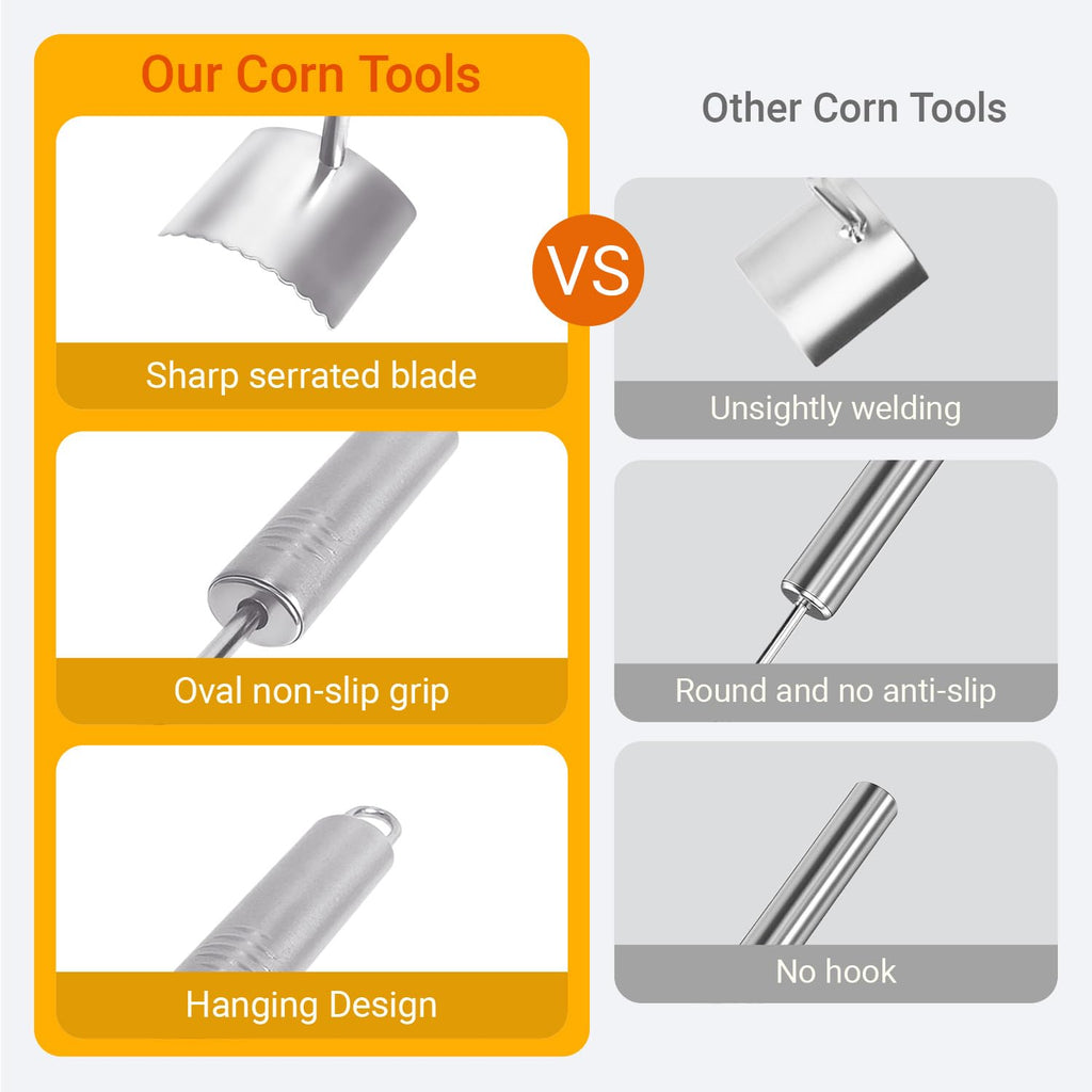 2 Pcs Corn Peeler for Corn on the Cob, Stripper, Remover