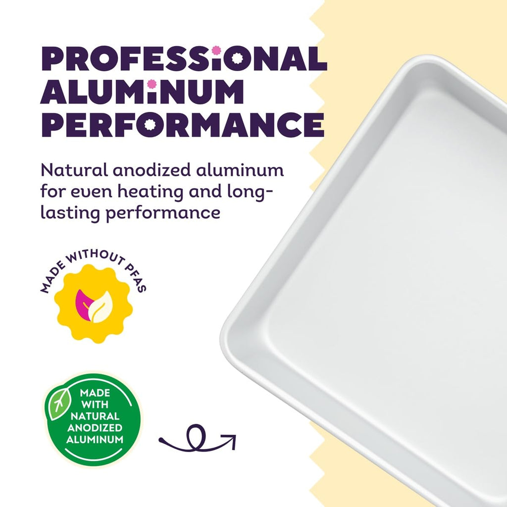Wilton Aluminum Square Cake Pan, Made Without PFAS, 8 x 8 in