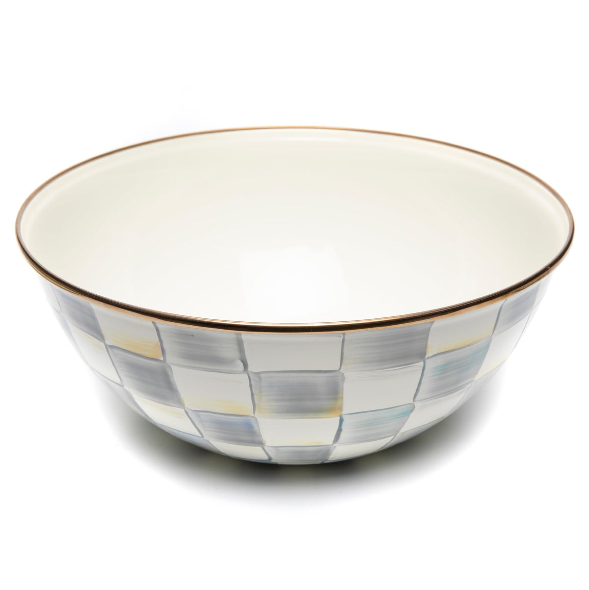 MACKENZIE-CHILDS Everyday Bowl, Extra Small, Black-and-White Courtly Check
